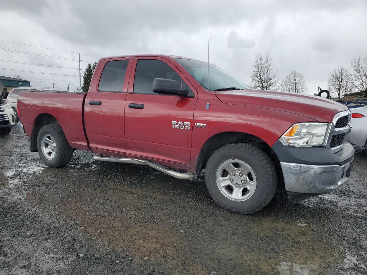2014 RAM 1500 VIN 1C6RR7FT0ES107169 Copart auction photo, front end / side damage thumbnail 4