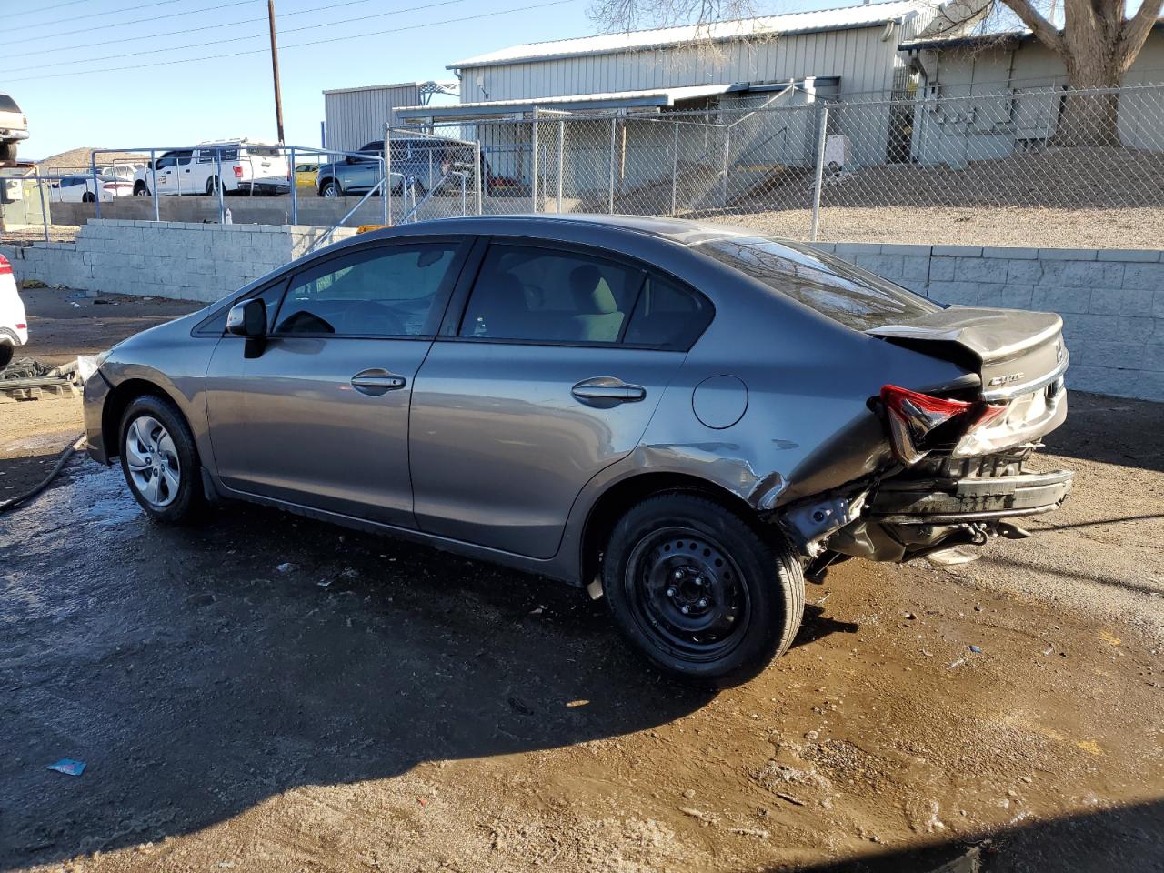 2013 Honda Civic VIN 2HGFB2F55DH547318 Copart auction photo, rear end damage thumbnail 2