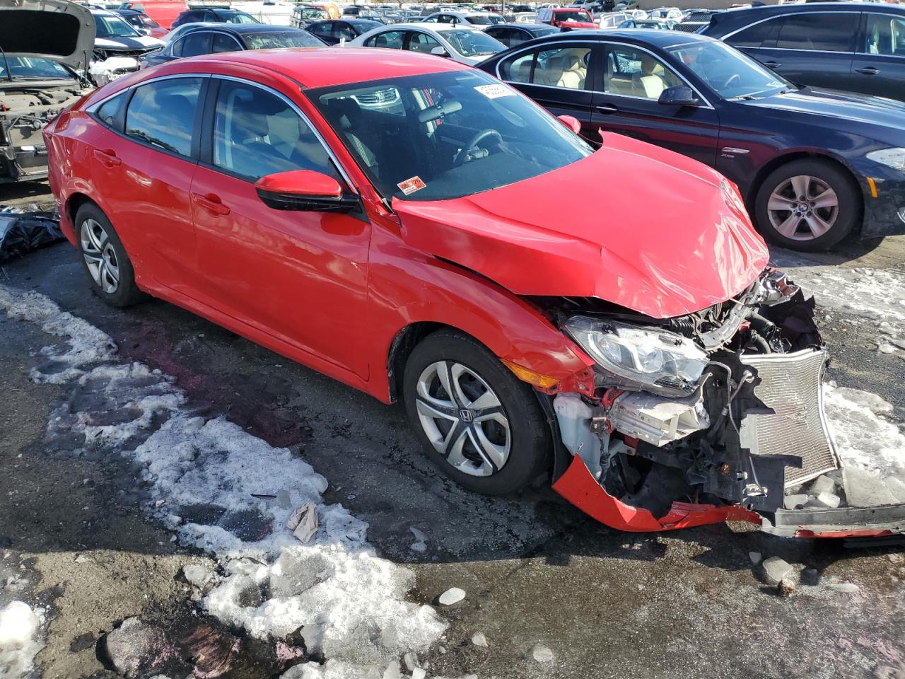 2017 Honda Civic VIN 2HGFC2F50HH525309 Copart auction photo, front end damage thumbnail 4