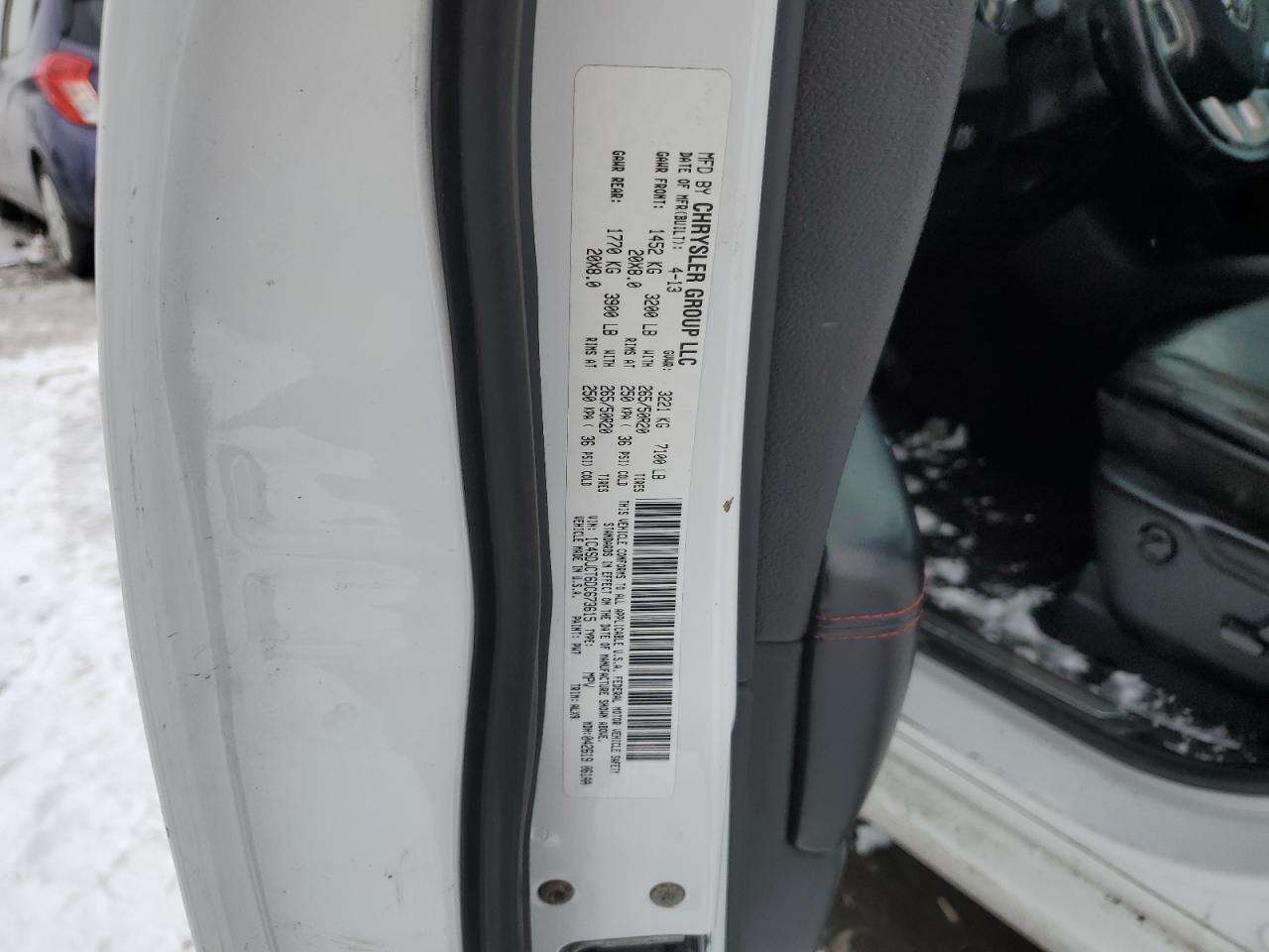 2013 Dodge Durango VIN 1C4SDJCT6DC673615 Copart auction photo, front end damage thumbnail 12