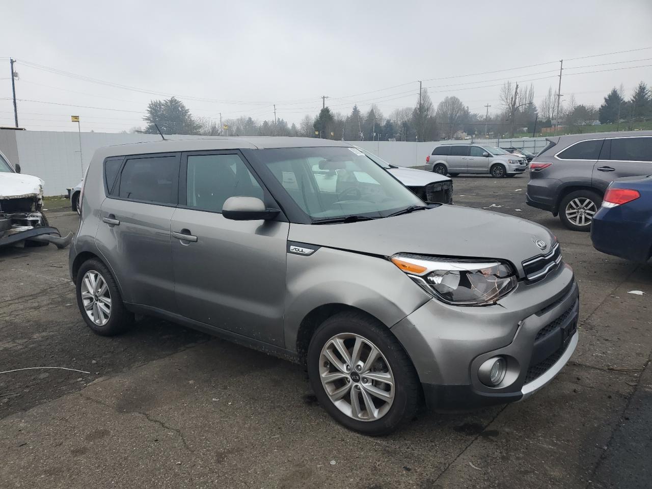 2018 KIA Soul VIN KNDJP3A54J7529603 Copart auction photo, front end / side damage thumbnail 4