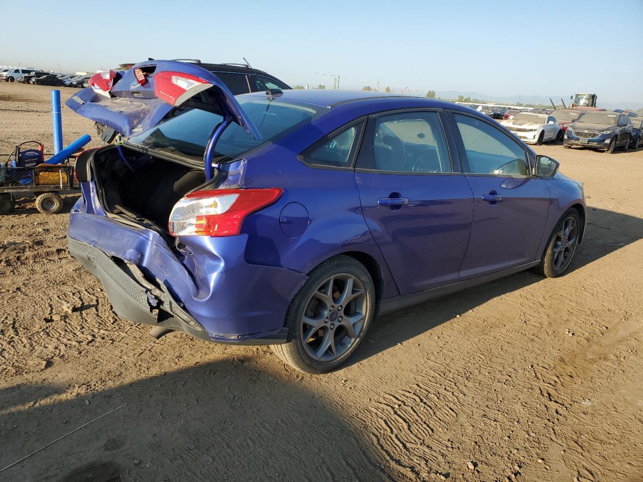 2014 Ford Focus VIN 1FADP3F23EL182697 Copart auction photo, rear end damage thumbnail 3