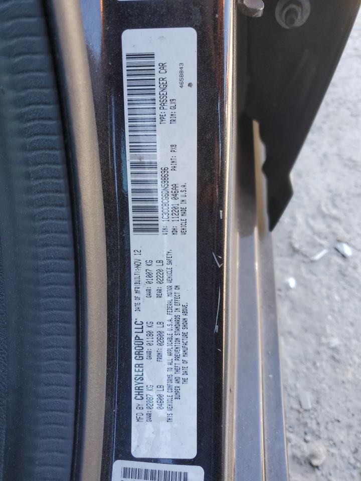 2013 Chrysler 200 VIN 1C3CCBCG6DN598696 Copart auction photo, front end / side damage thumbnail 13