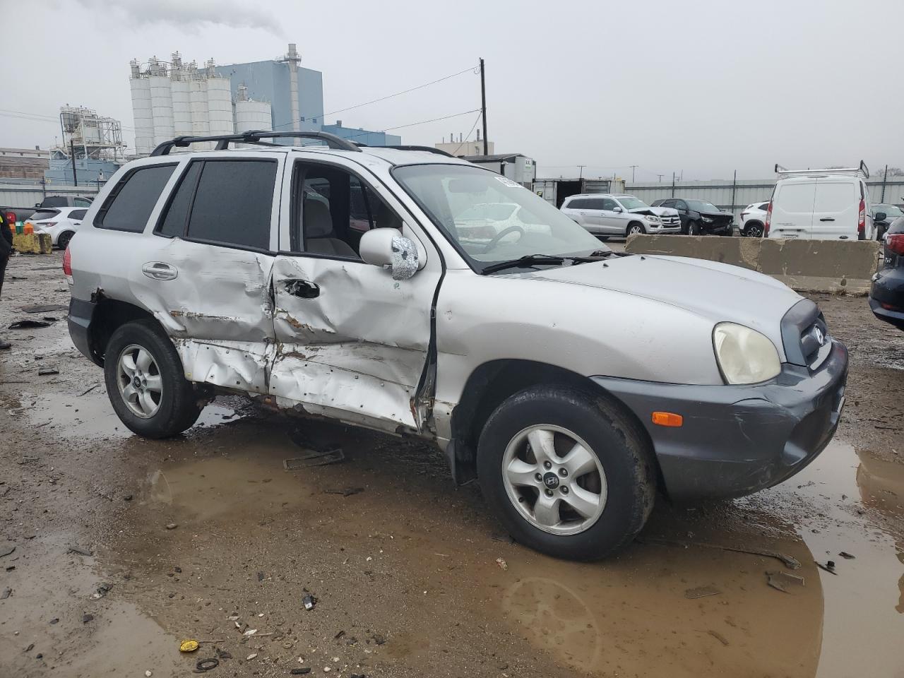 2005 Hyundai Santa Fe VIN KM8SC13D25U929140 Copart auction photo, side damage thumbnail 4