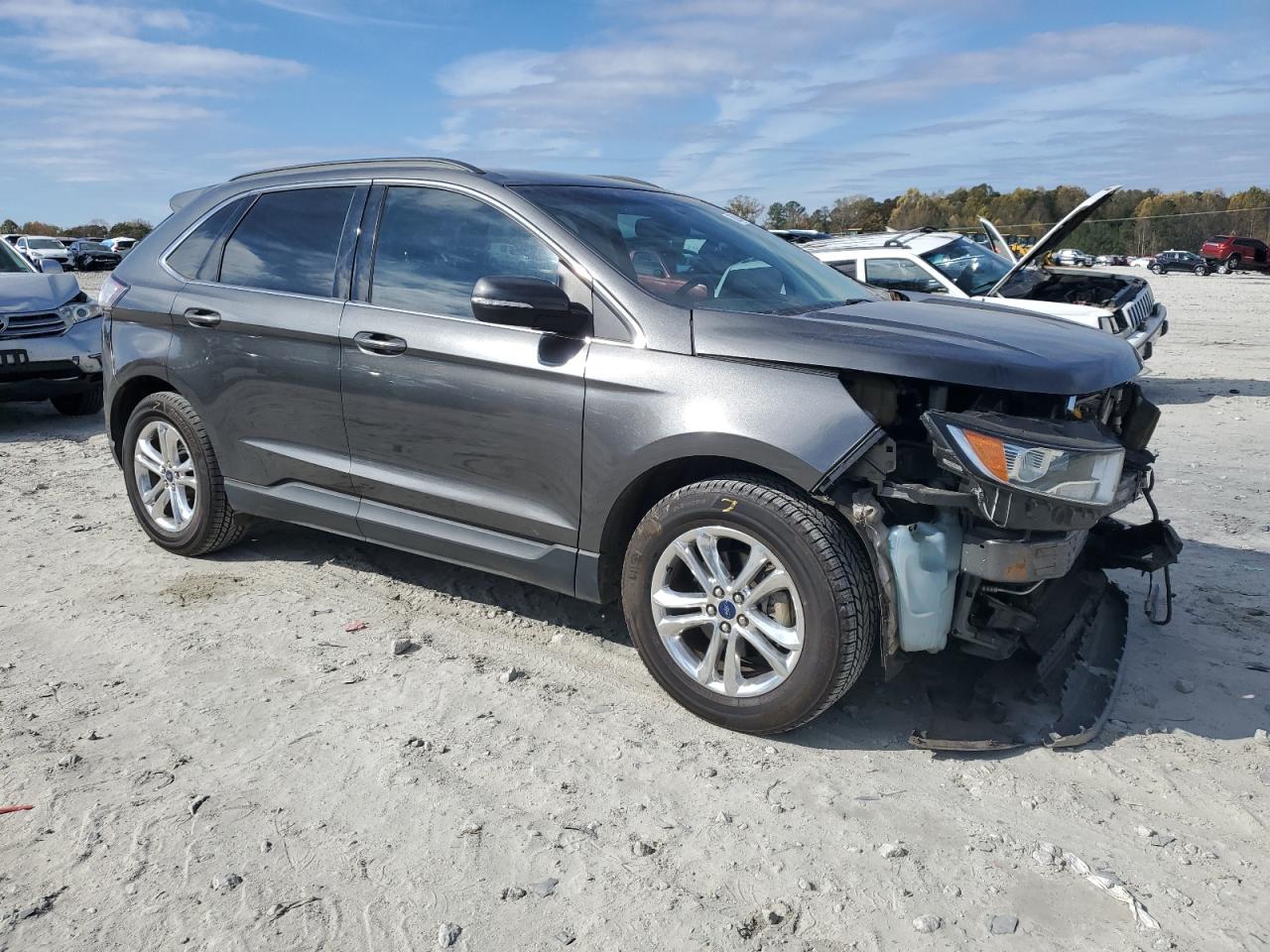 2015 Ford Edge VIN 2FMTK3J90FBB58587 Copart auction photo, front end / side damage thumbnail 4