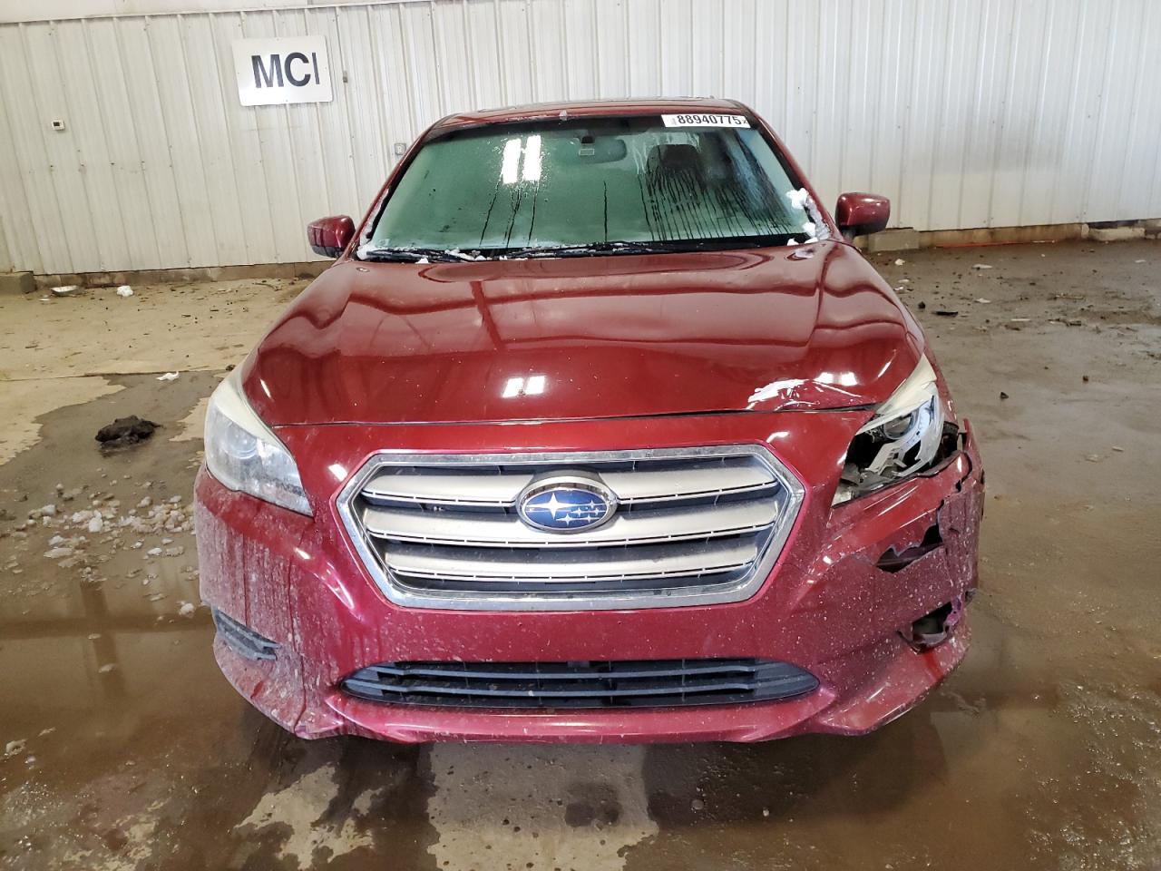 2015 Subaru Legacy VIN 4S3BNAE69F3041649 Copart auction photo, front end / side damage thumbnail 5