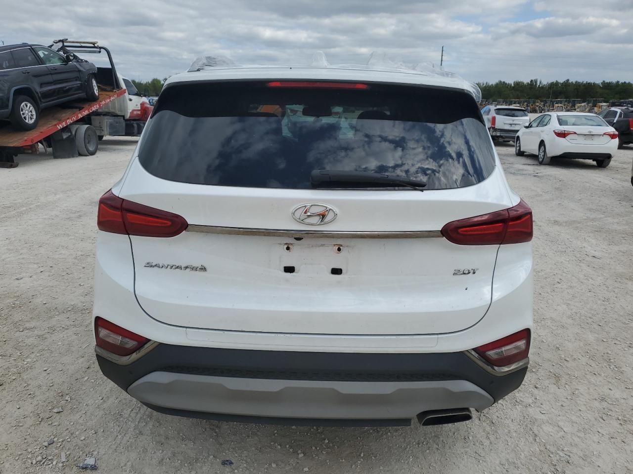 2020 Hyundai Santa Fe VIN 5NMS53AA3LH196152 Copart auction photo, top/roof / water/flood damage thumbnail 6