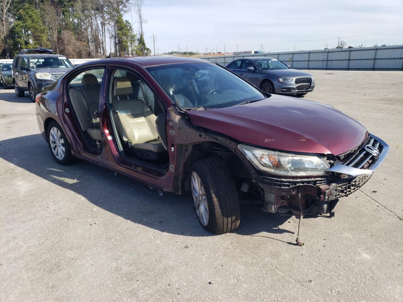 2015 Honda Accord VIN 1HGCR3F87FA024219 Copart auction photo, all over damage thumbnail 4