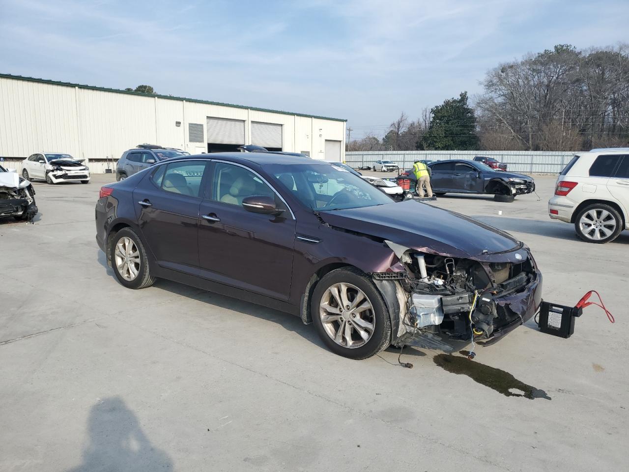 2013 KIA Optima VIN 5XXGN4A7XDG230765 Copart auction photo, front end damage thumbnail 4