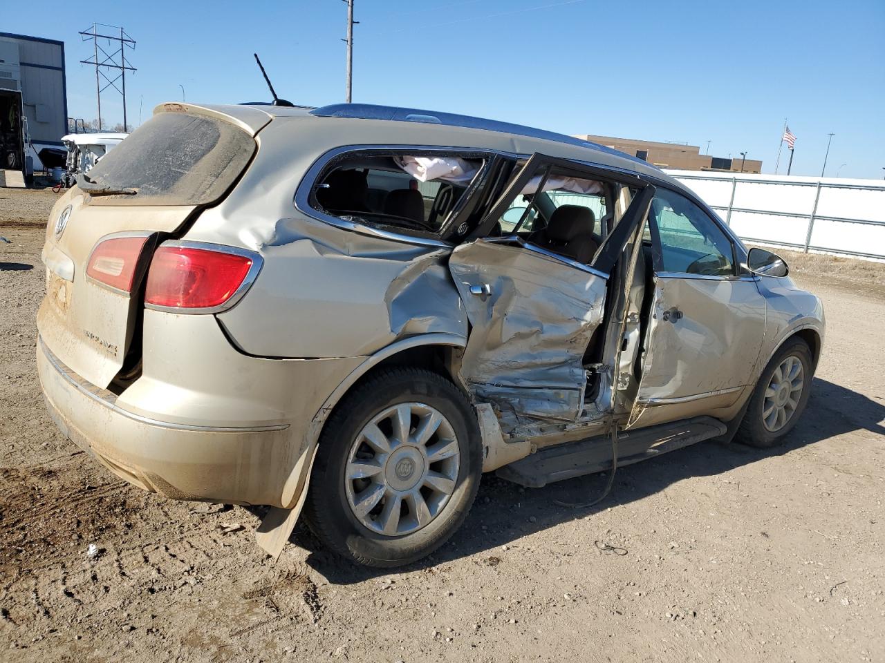 2015 Buick Enclave VIN 5GAKVCKD7FJ163213 Copart auction photo, side damage thumbnail 3