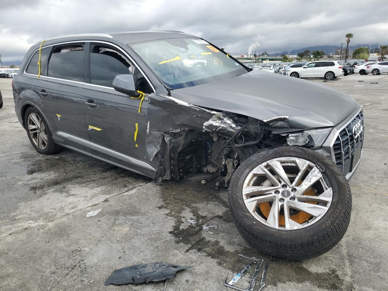 2021 Audi Q7 VIN WA1LJAF78MD016265 Copart auction photo, front end damage thumbnail 4