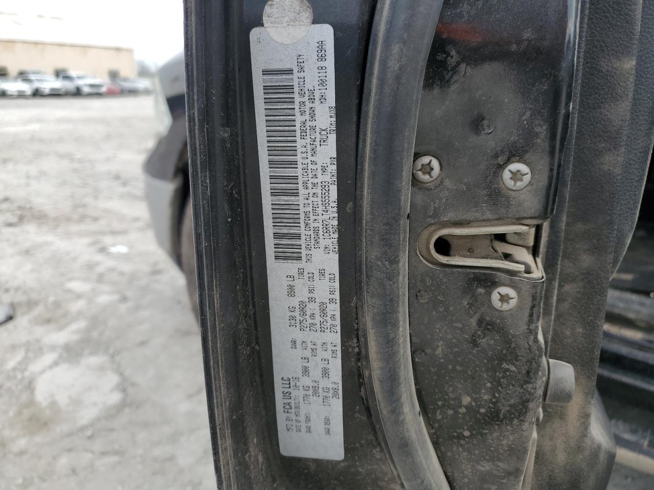 2017 RAM 1500 VIN 1C6RR7LT4HS555293 Copart auction photo, all over damage thumbnail 14