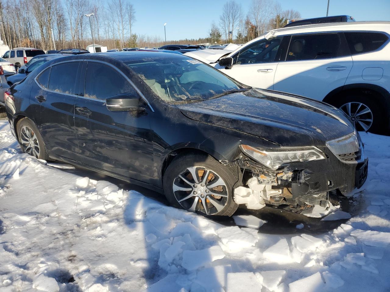 2015 Acura TLX VIN 19UUB1F33FA013736 Copart auction photo, front end / undercarriage damage thumbnail 4