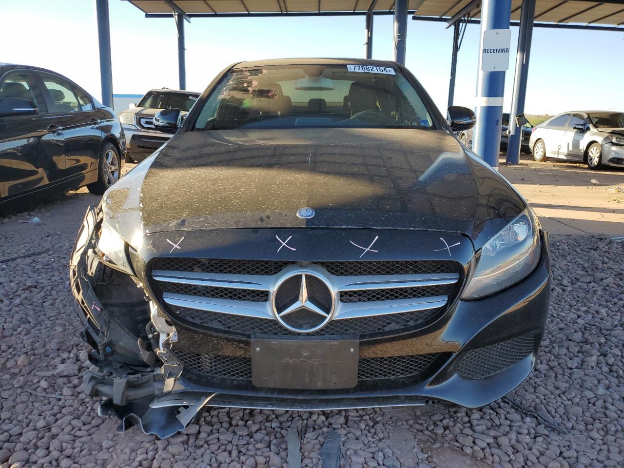2017 Mercedes-Benz C-klasse VIN 55SWF4JB9HU212164 Copart auction photo, front end / side damage thumbnail 5