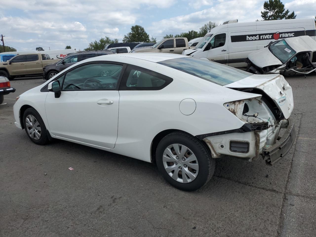 2012 Honda Civic VIN 2HGFG3B56CH505123 Copart auction photo, rear end damage thumbnail 2
