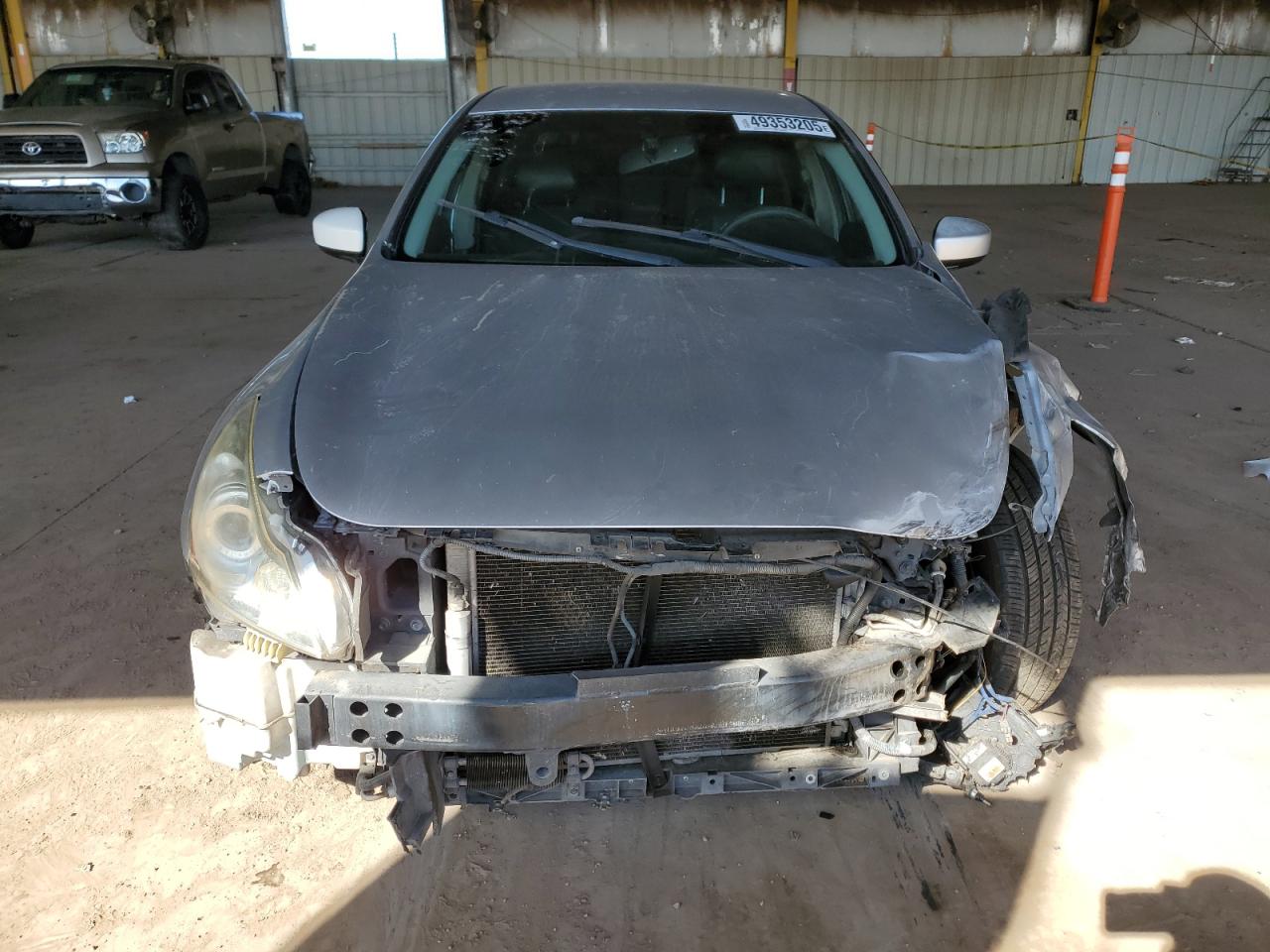 2010 Infiniti G VIN JN1CV6AP1AM402474 Copart auction photo, front end / rear end damage thumbnail 5