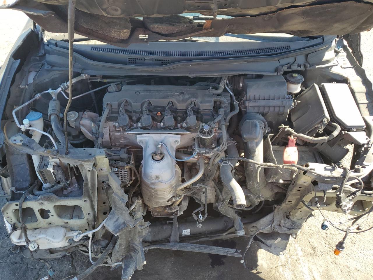 2013 Honda Civic VIN 2HGFB2F8XDH512641 Copart auction photo, front end / undercarriage damage thumbnail 11