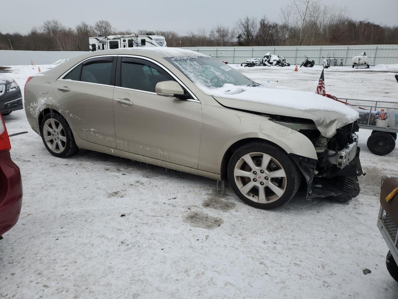2014 Cadillac ATS VIN 1G6AJ5S34E0118388 Copart auction photo, front end damage thumbnail 4