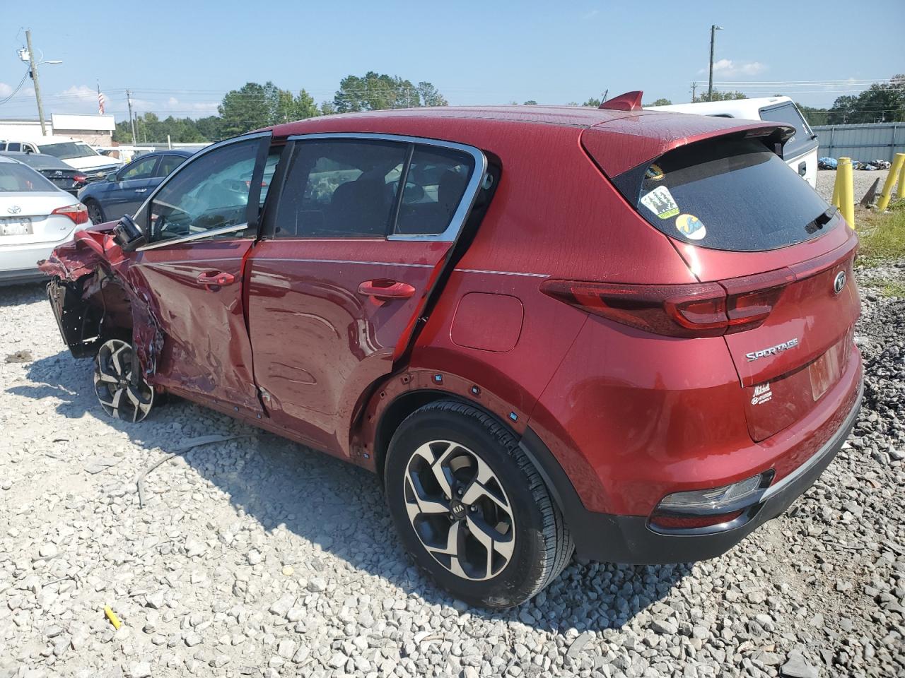 2020 KIA Sportage VIN KNDPM3ACXL7743435 Copart auction photo, front end / side damage thumbnail 2