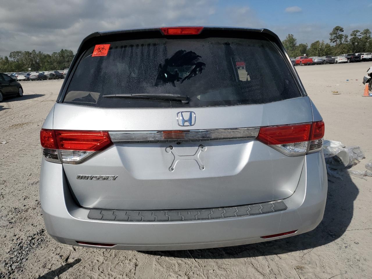 2015 Honda Odyssey VIN 5FNRL5H48FB058628 Copart auction photo, rollover damage thumbnail 6