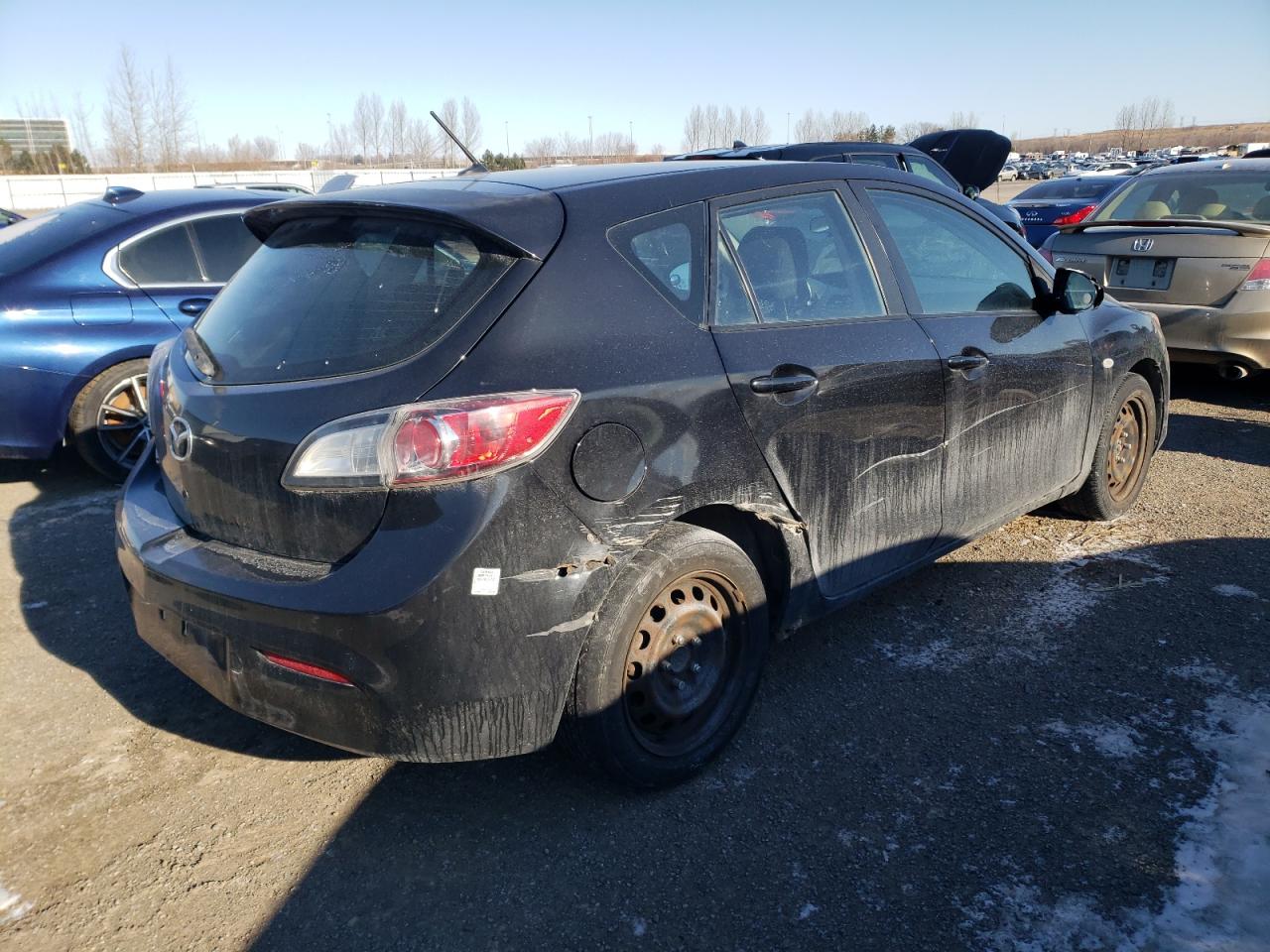 2010 Mazda 3 VIN JM1BL1HF2A1292244 Copart auction photo, front end / side damage thumbnail 3