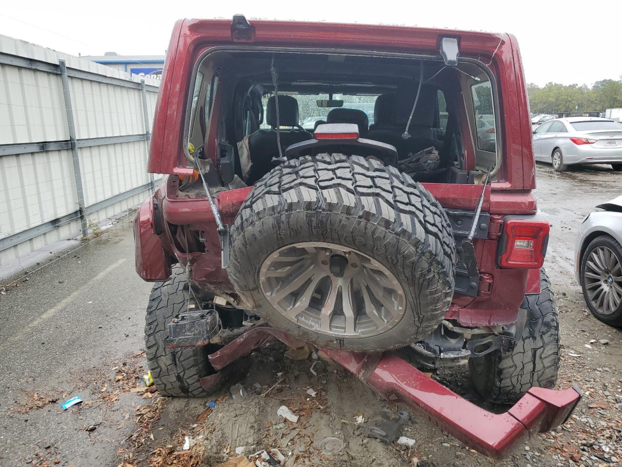 2021 Jeep Wrangler VIN 1C4HJXEN5MW684835 Copart auction photo, rear end damage thumbnail 6