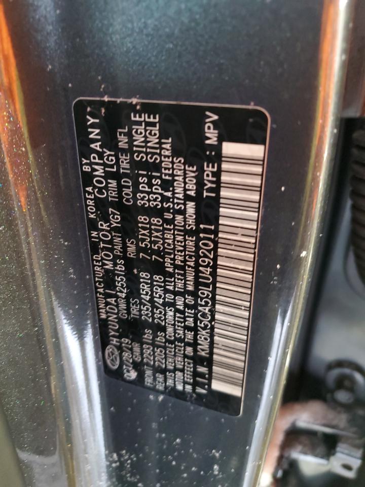 2020 Hyundai Kona VIN KM8K5CA59LU492011 Copart auction photo, front end damage thumbnail 14