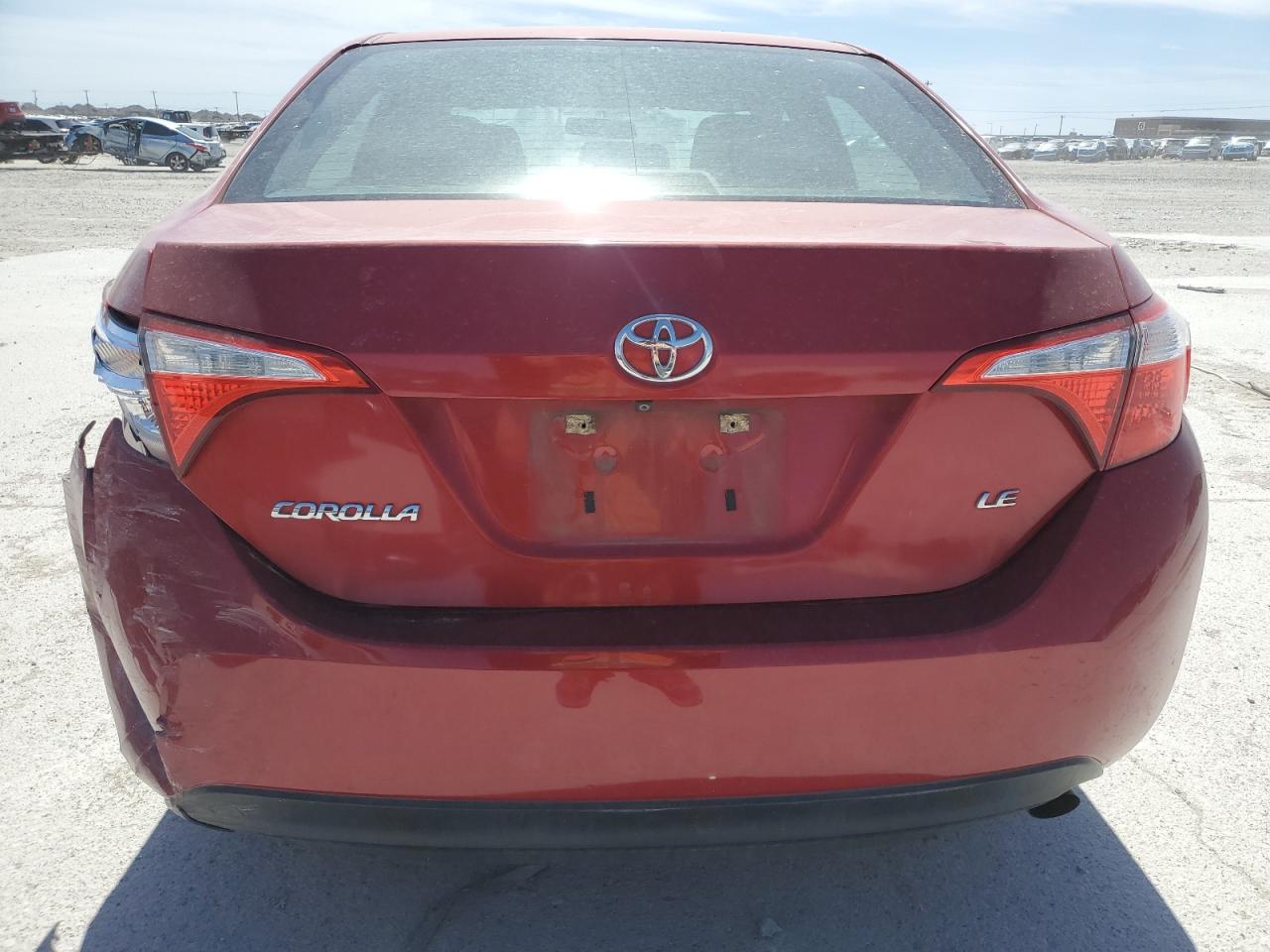 2014 Toyota Corolla VIN 5YFBURHE6EP101543 Copart auction photo, rear end damage thumbnail 6