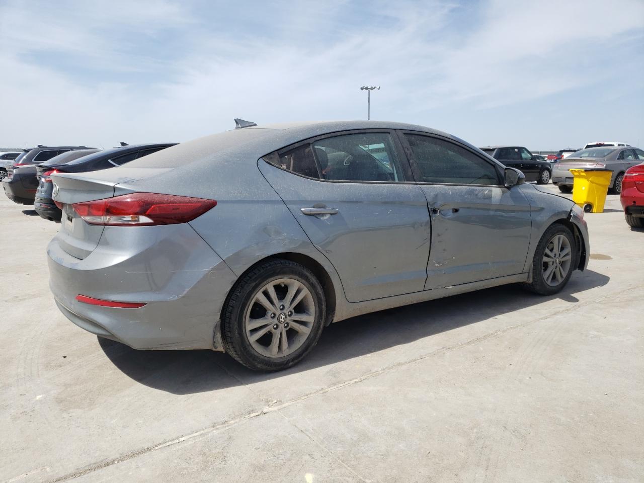 2017 Hyundai Elantra VIN KMHD84LF7HU406438 Copart auction photo, side / hail damage thumbnail 3