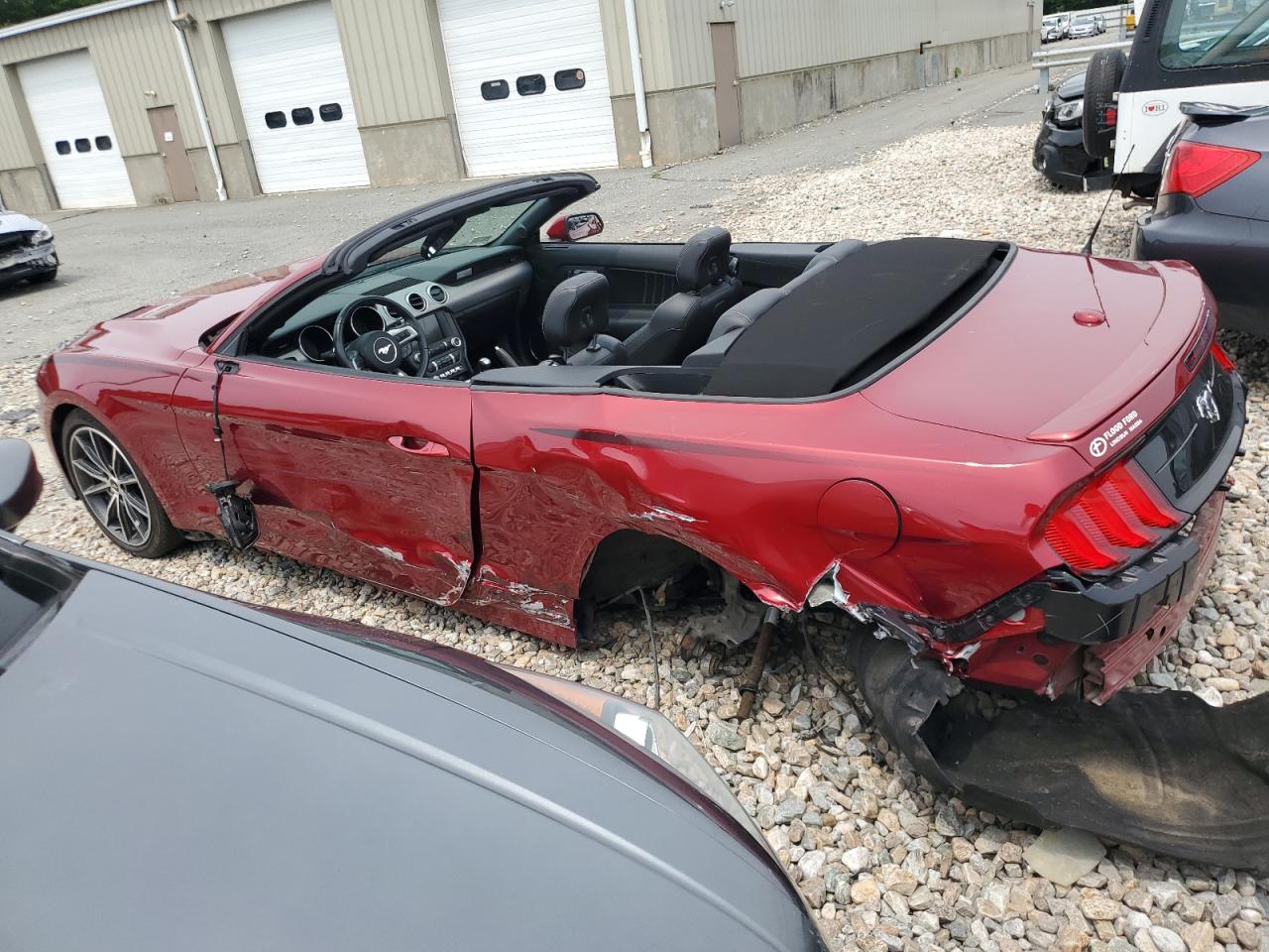 2018 Ford Mustang VIN 1FATP8UH2J5110498 Copart auction photo, side / rear end damage thumbnail 2