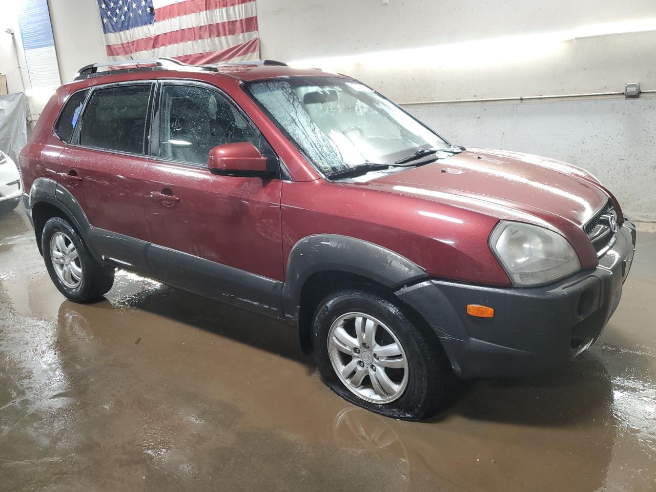 2007 Hyundai Tucson VIN KM8JN12D97U635826 Copart auction photo, side / rear end damage thumbnail 4