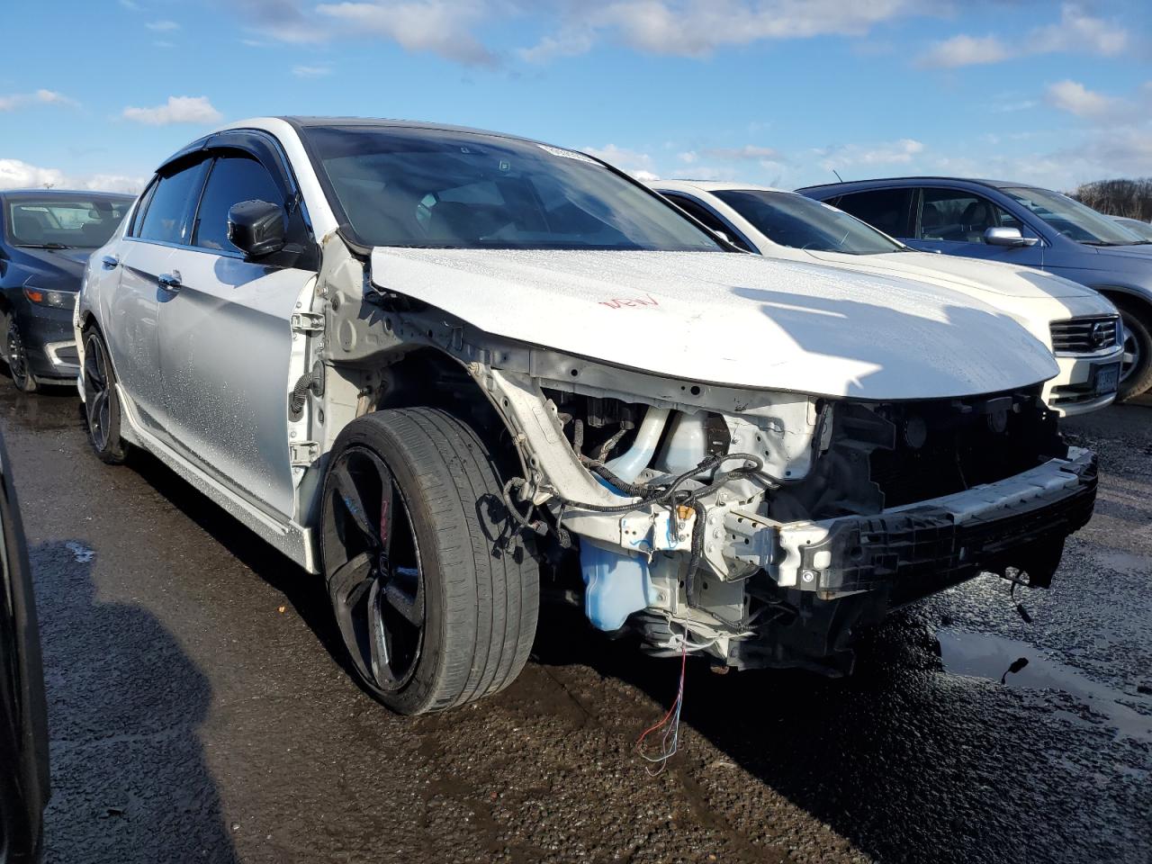 2017 Honda Accord VIN 1HGCR3F93HA018008 Copart auction photo, all over damage thumbnail 4
