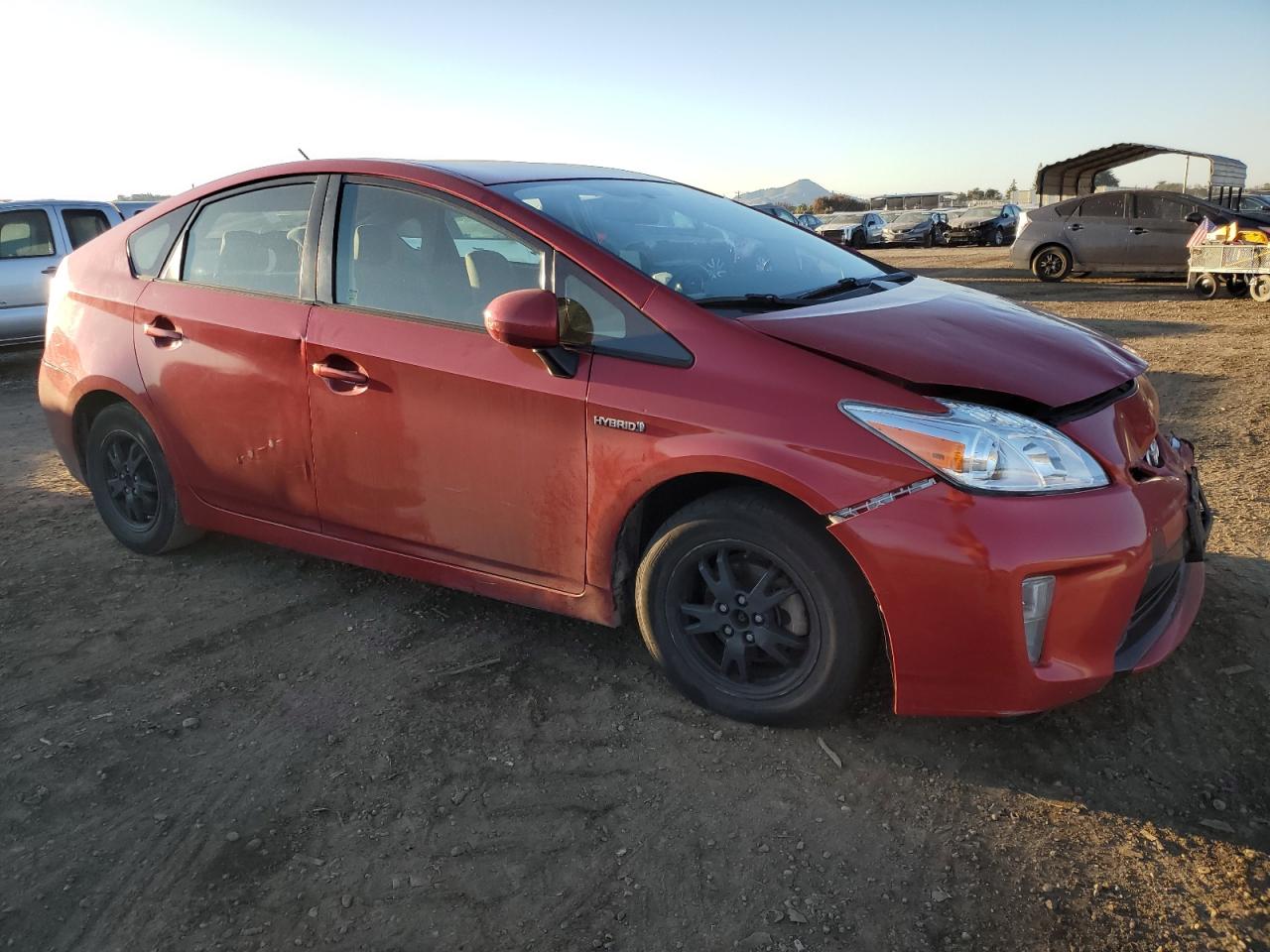 2013 Toyota Prius VIN JTDKN3DU5D1674766 Copart auction photo, front end / front end damage thumbnail 4