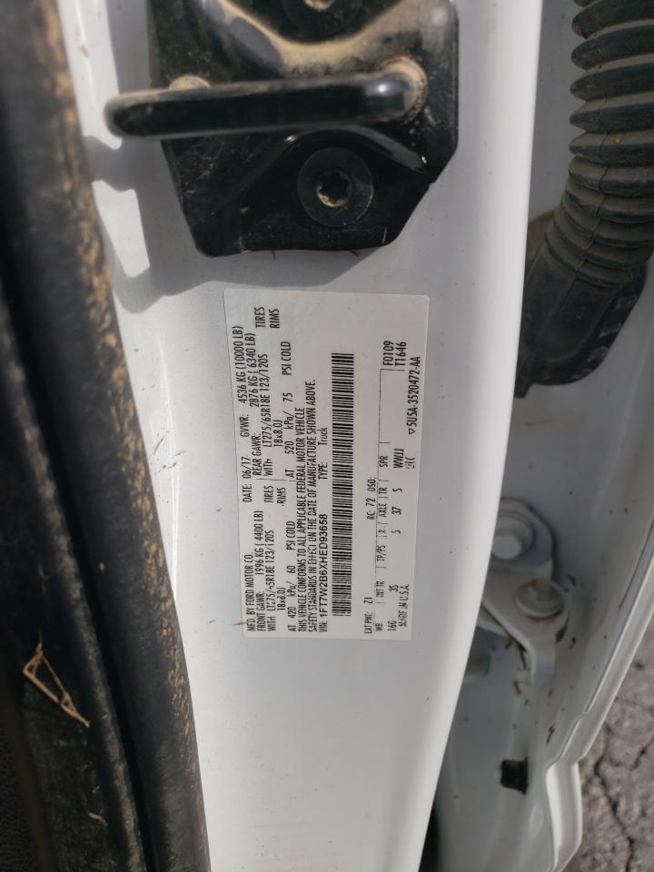 2017 Ford F250 VIN 1FT7W2B6XHED93658 Copart auction photo, water/flood / minor dent/scratches damage thumbnail 13