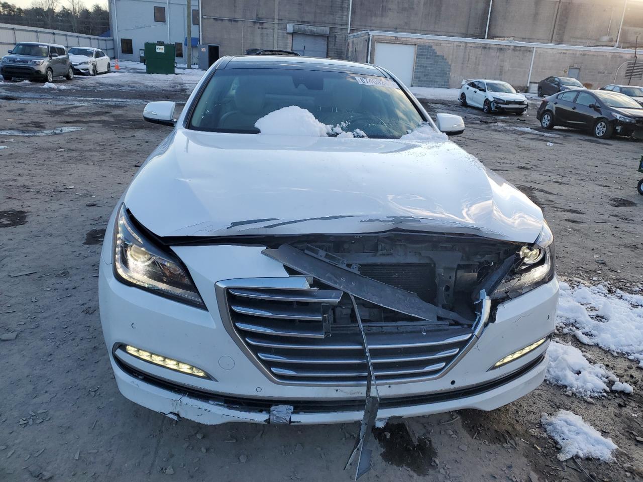 2017 Genesis G80 VIN KMHGN4JE3HU210058 Copart auction photo, front end damage thumbnail 5