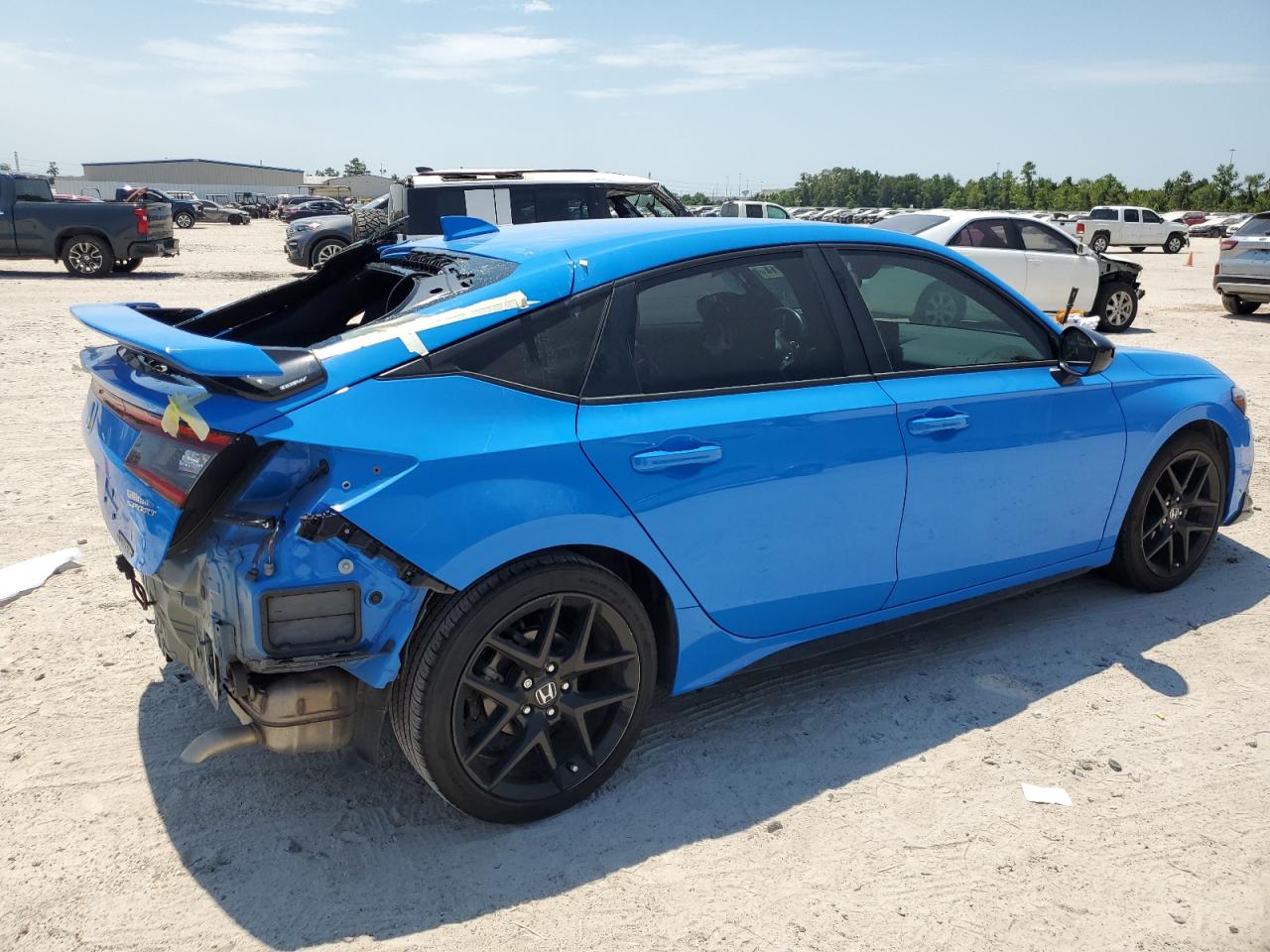 2022 Honda Civic VIN 19XFL2H88NE022124 Copart auction photo, side / rear end damage thumbnail 3