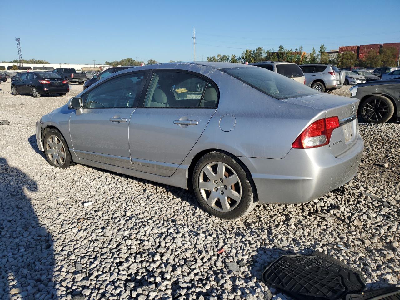 2011 Honda Civic VIN 19XFA1F55BE011070 Copart auction photo, side / front end damage thumbnail 2