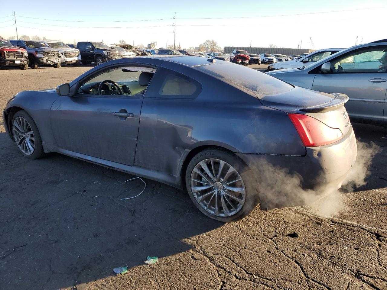 2011 Infiniti G VIN JN1CV6EK4BM213561 Copart auction photo, front end / rear end damage thumbnail 2