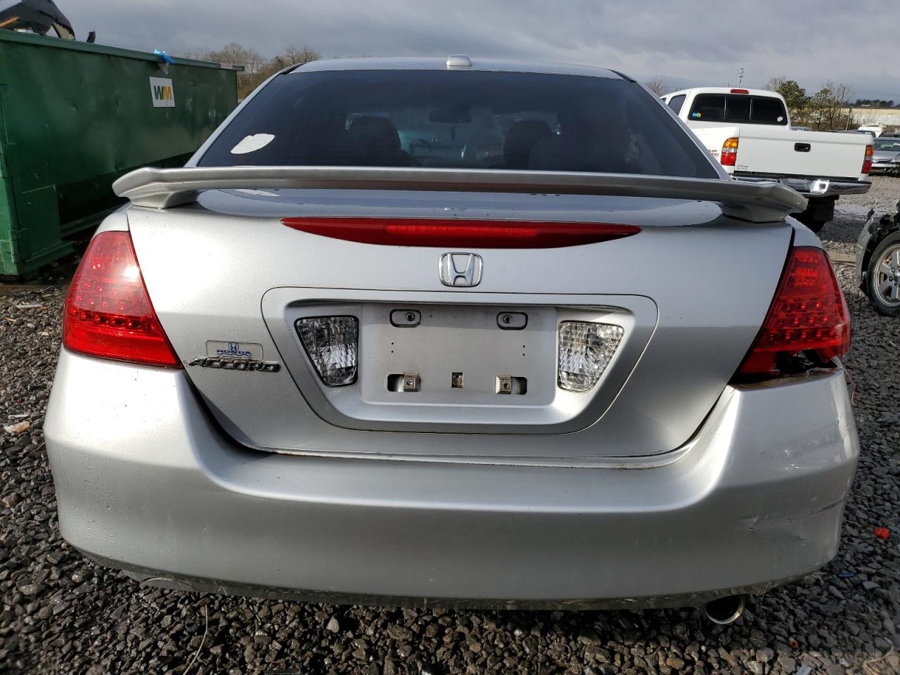 2007 Honda Accord VIN 1HGCM56807A198547 Copart auction photo, front end / rear end damage thumbnail 6