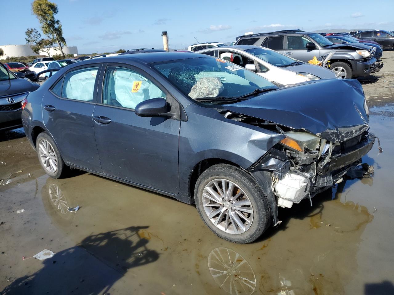 2014 Toyota Corolla VIN 2T1BURHE5EC139281 Copart auction photo, front end / side damage thumbnail 4