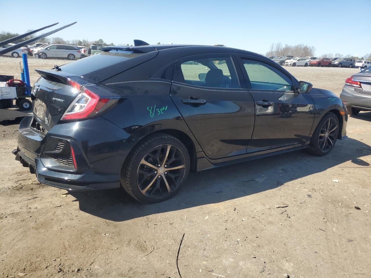 2021 Honda Civic VIN SHHFK7H45MU423893 Copart auction photo, rear end / minor dent/scratches damage thumbnail 3