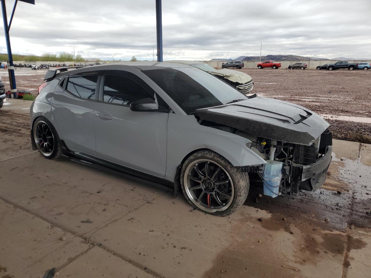 2020 Hyundai Veloster VIN KMHTH6AB8LU028582 Copart auction photo, front end damage thumbnail 4