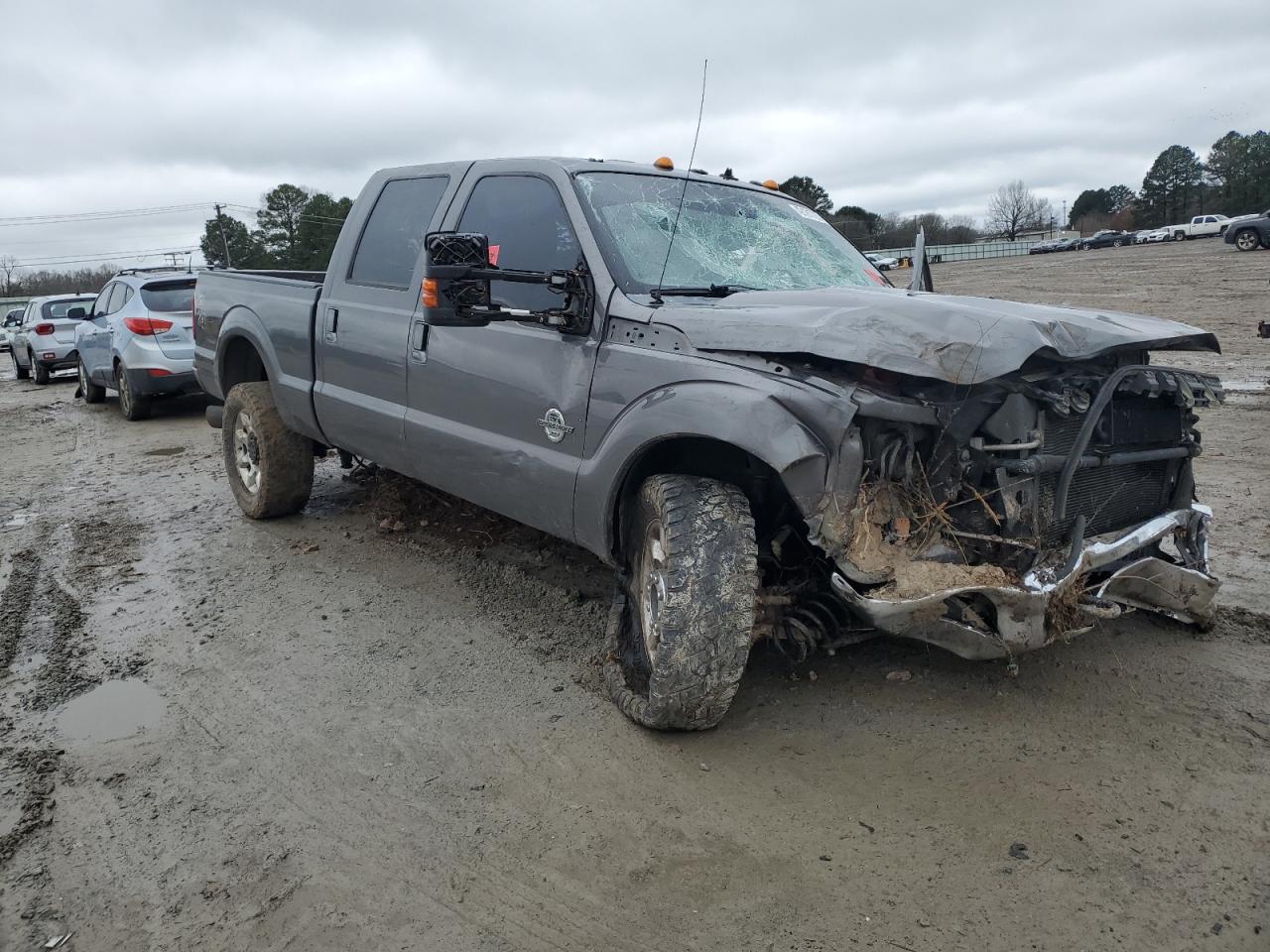 2014 Ford F250 VIN 1FT7W2BT0EEA03569 Copart auction photo, rollover damage thumbnail 4
