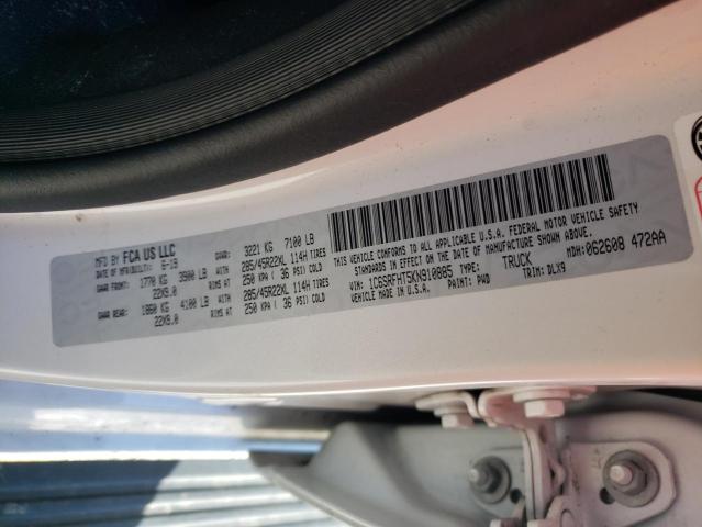 2019 RAM 1500 VIN 1C6SRFHT5KN910885 Copart auction photo, front end / side damage thumbnail 12