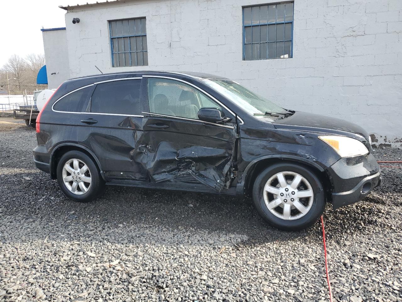 2007 Honda CR-V VIN JHLRE48707C036722 Copart auction photo, side / rear end damage thumbnail 4
