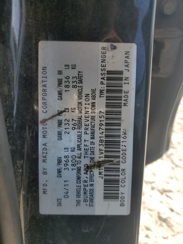 2011 Mazda 3 VIN JM1BL1VF3B1479157 Copart auction photo, mechanical / minor dent/scratches damage thumbnail 12