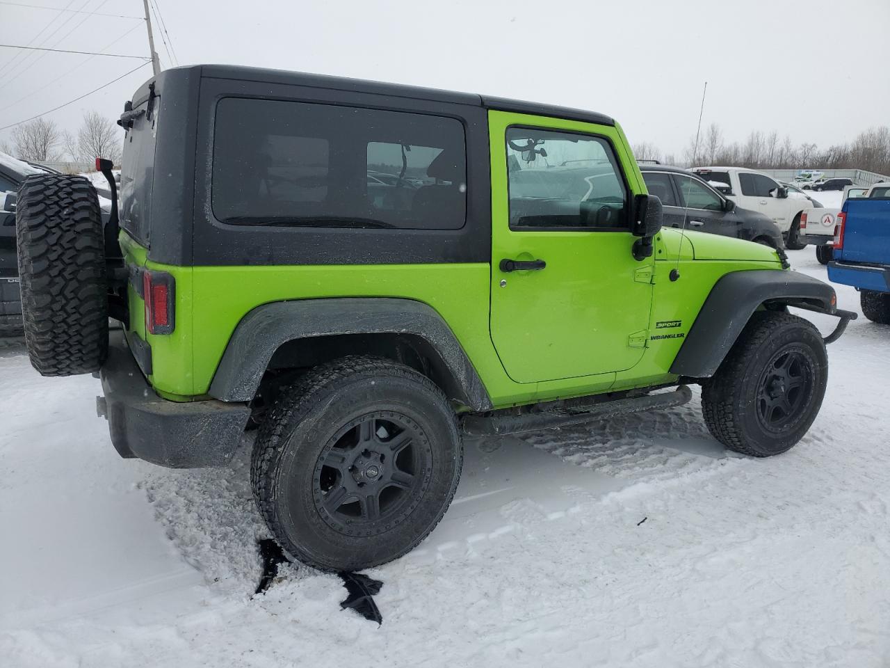 2013 Jeep Wrangler VIN 1C4AJWAG4DL559099 Copart auction photo, side damage thumbnail 3