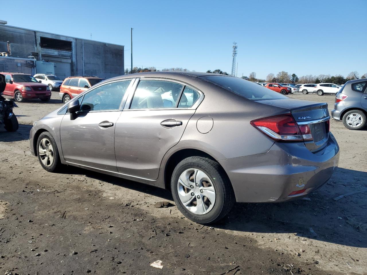 2013 Honda Civic VIN 2HGFB2F56DH590453 Copart auction photo, all over damage thumbnail 2