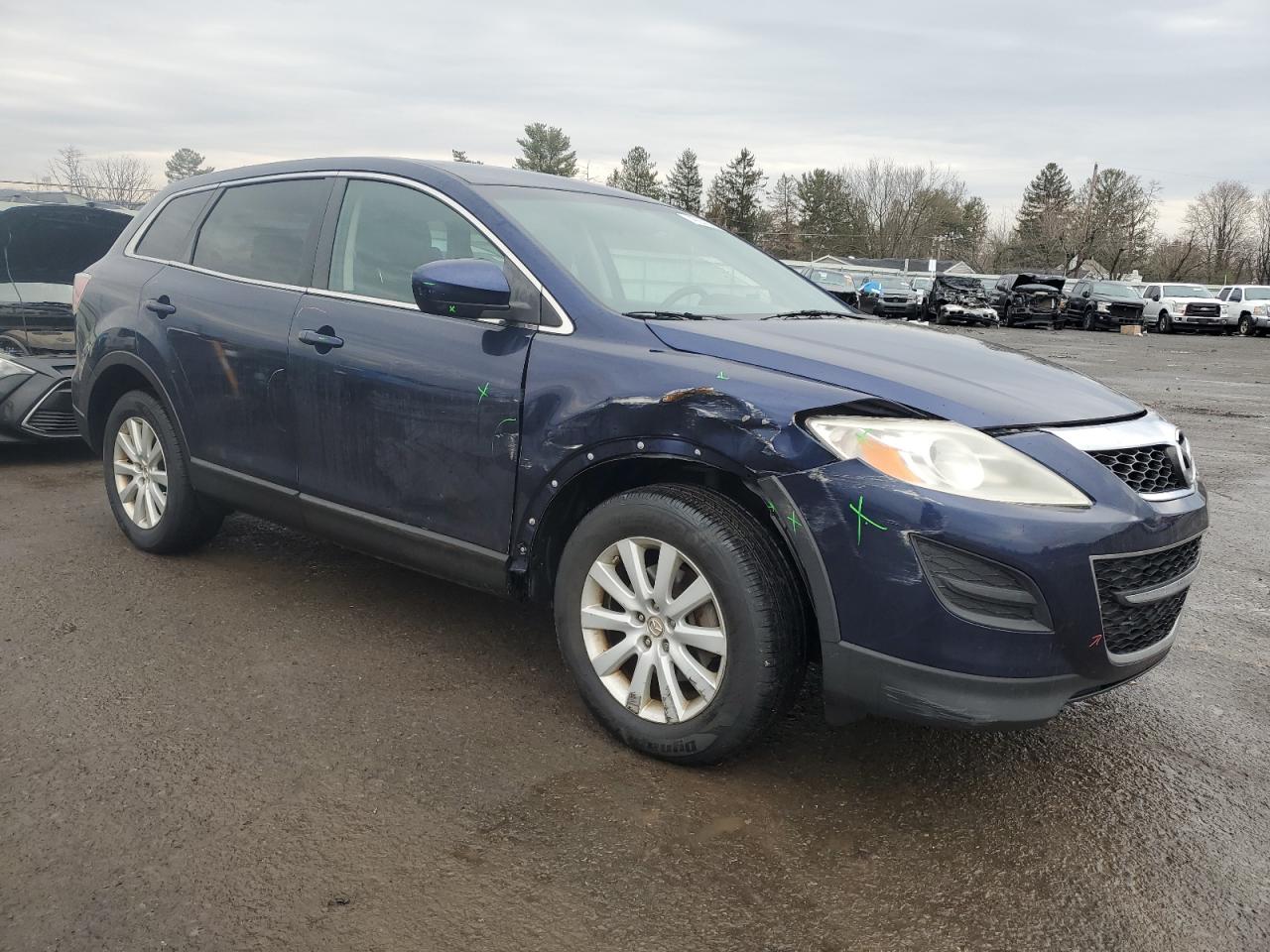 2010 Mazda CX-9 VIN JM3TB3MV7A0204625 Copart auction photo, front end / side damage thumbnail 4