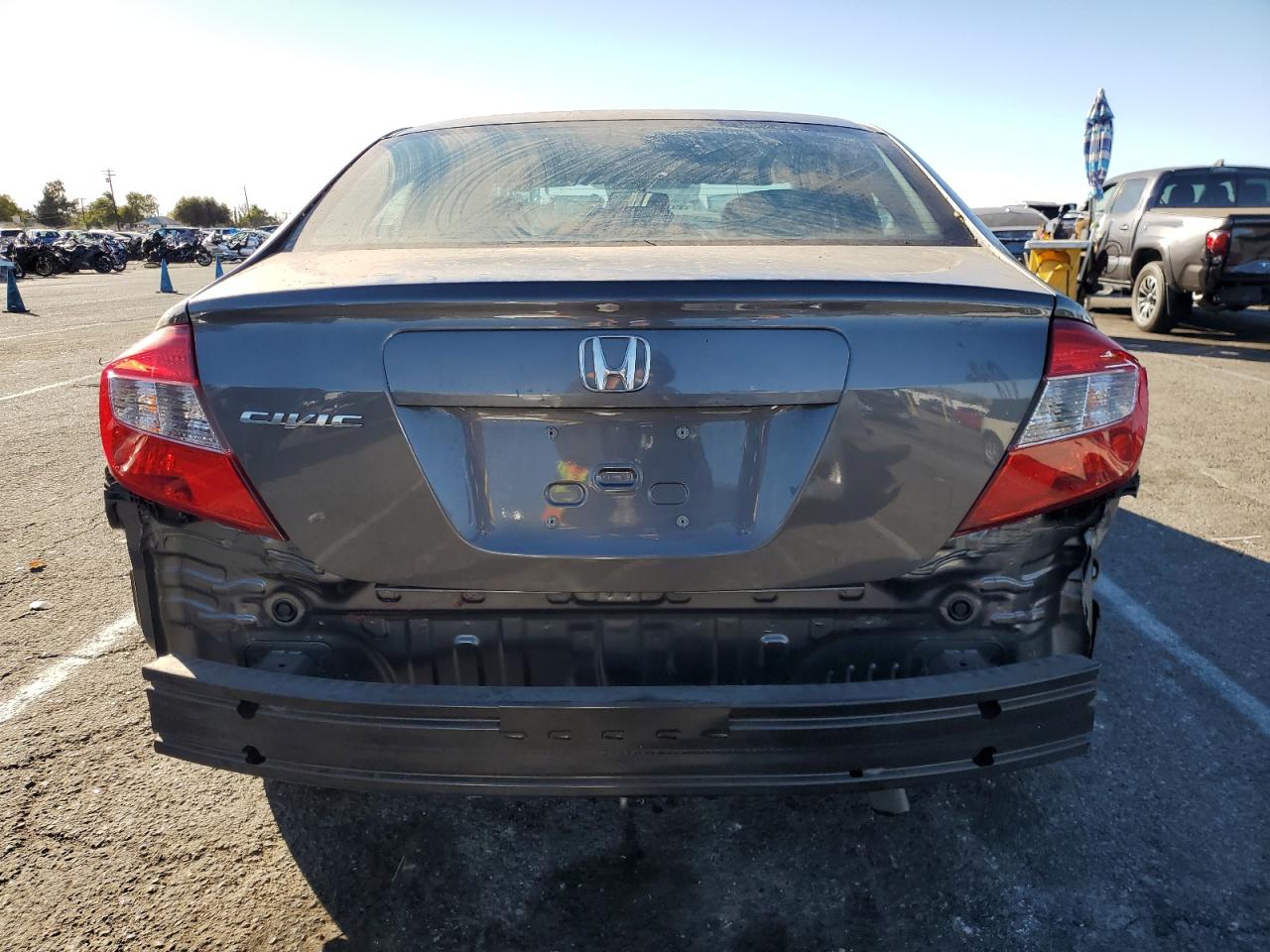 2012 Honda Civic VIN 19XFB2F92CE313696 Copart auction photo, rear end / front end damage thumbnail 6